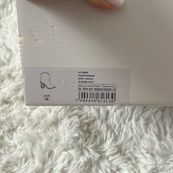 Schutz Maryana Block Crocodile-Embossed Leather Boot Size 7 NIB - Picture 2 of 4